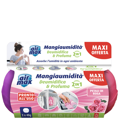 Kit Mangiaumidità Bi-Pack Deo Mini Petali di Rosa 40g