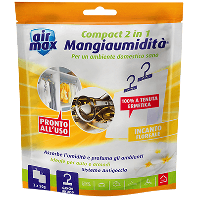 Mangiaumidità appendibile Compact 2 in 1 Incanto Floreale 2x50g